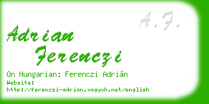 adrian ferenczi business card